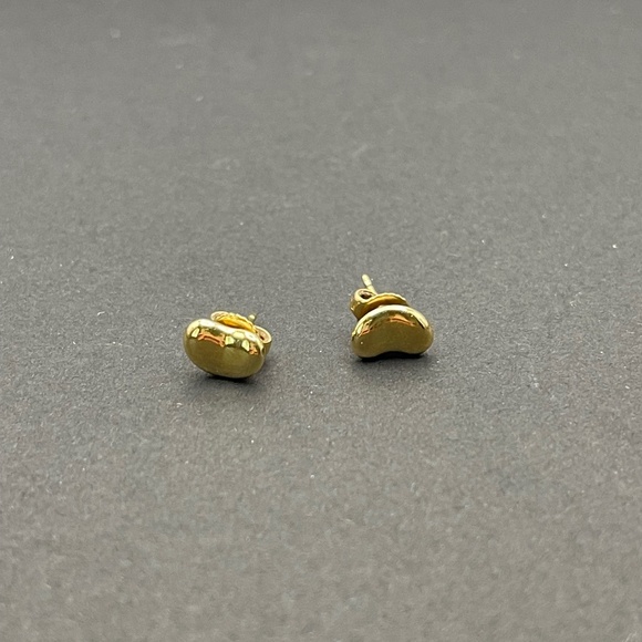 Tiffany Gold Elsa Peretti BEAN earrings - Picture 1 of 3